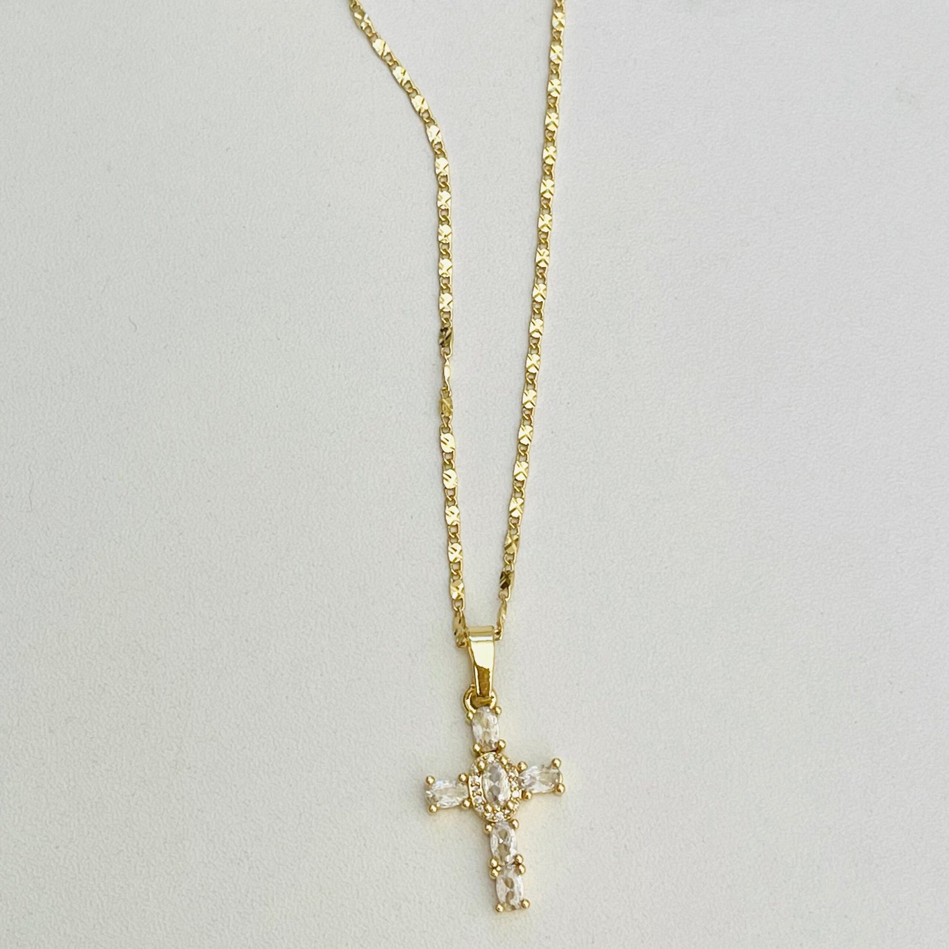 18" Bohemian Cross Necklace - Carlotta