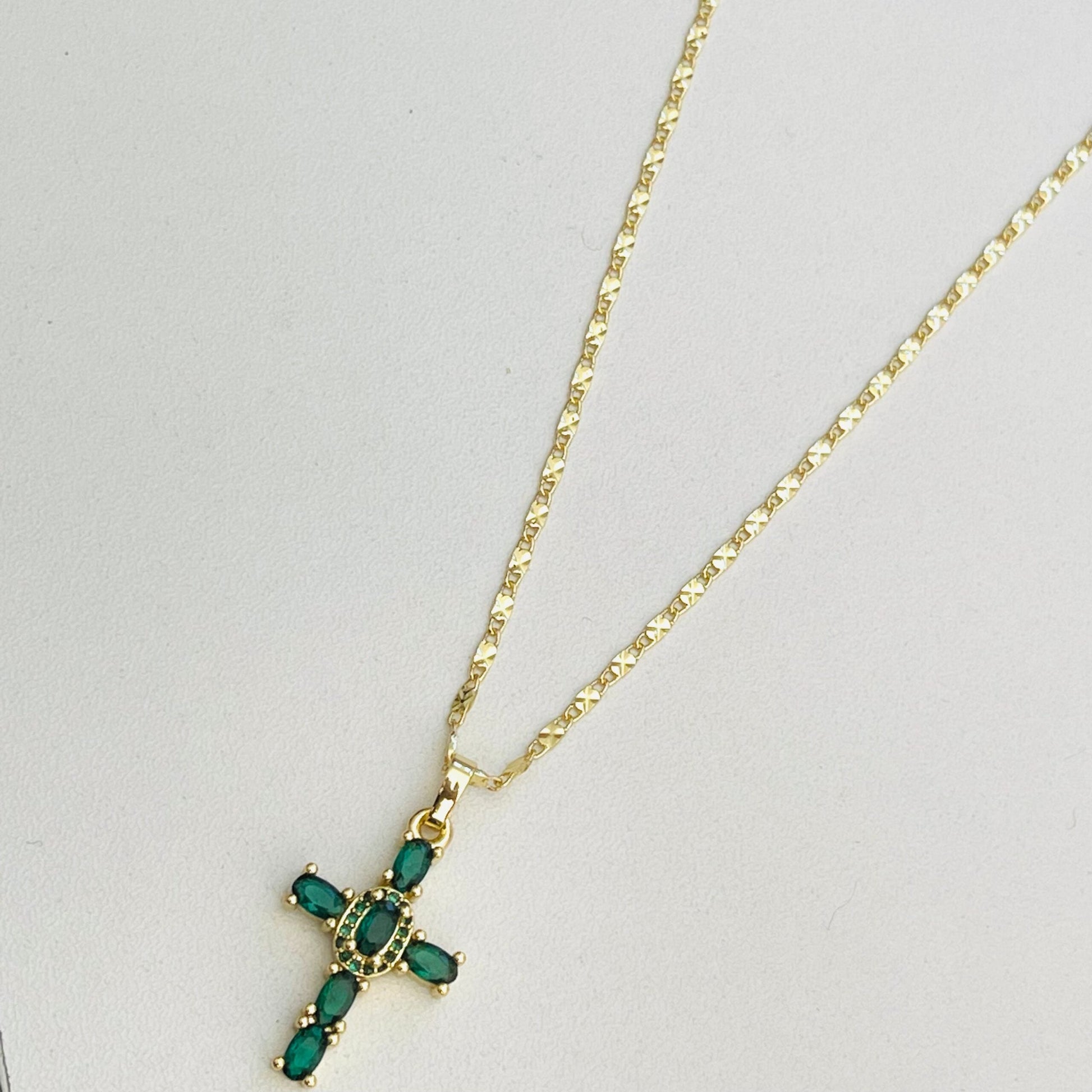 18" Bohemian Cross Necklace - Carlotta