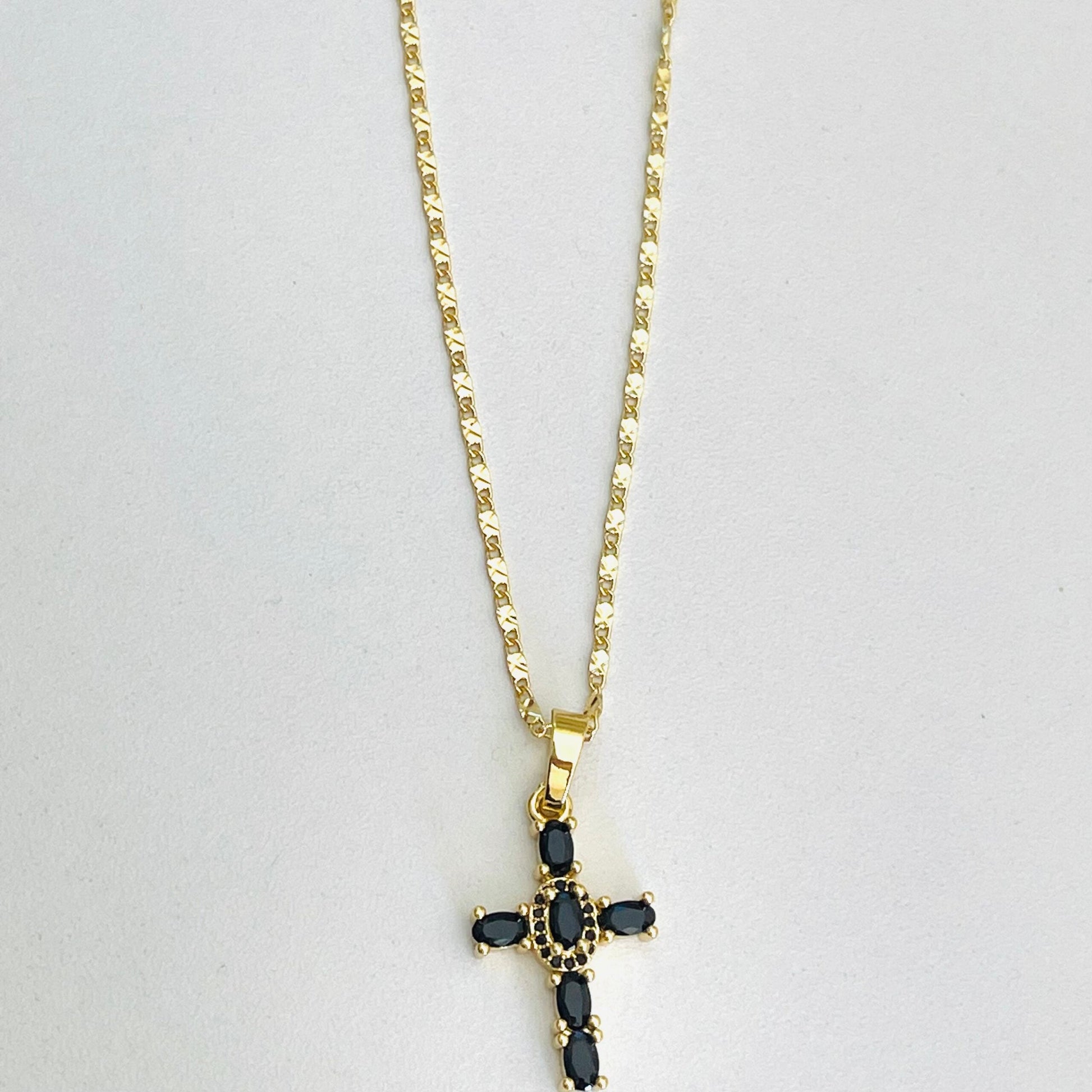 18" Bohemian Cross Necklace - Carlotta