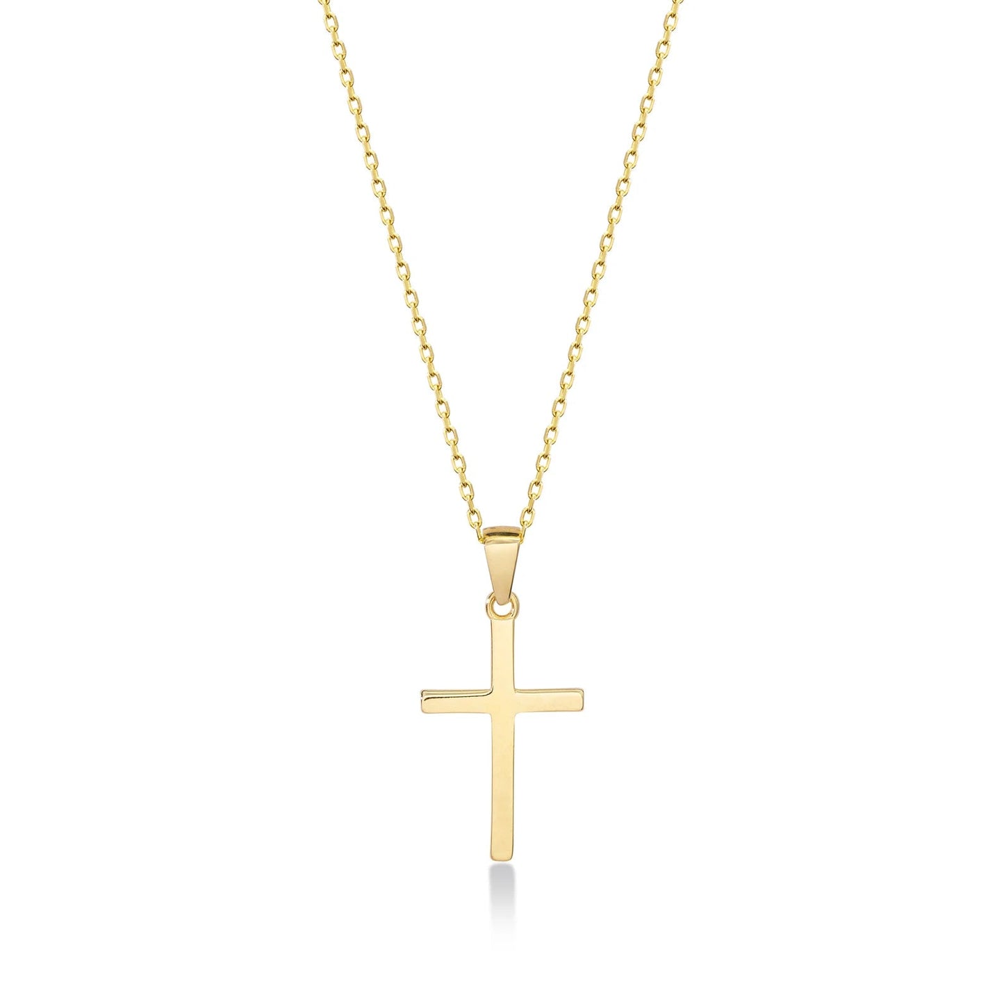 18" Cross Necklace (Gold) - Carlotta