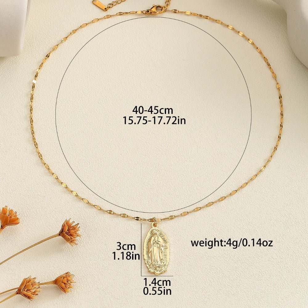 18" Virgin Marry Necklace - Carlotta