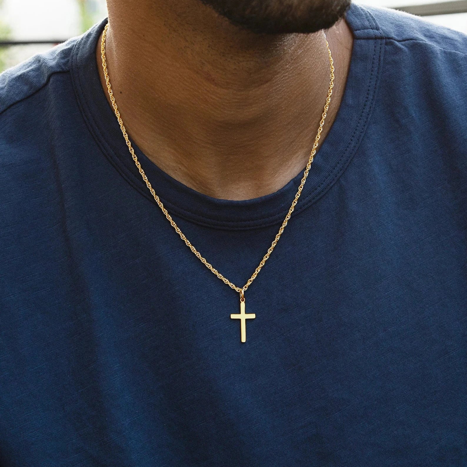 20" Cross Chain (14K Gold) - Carlotta