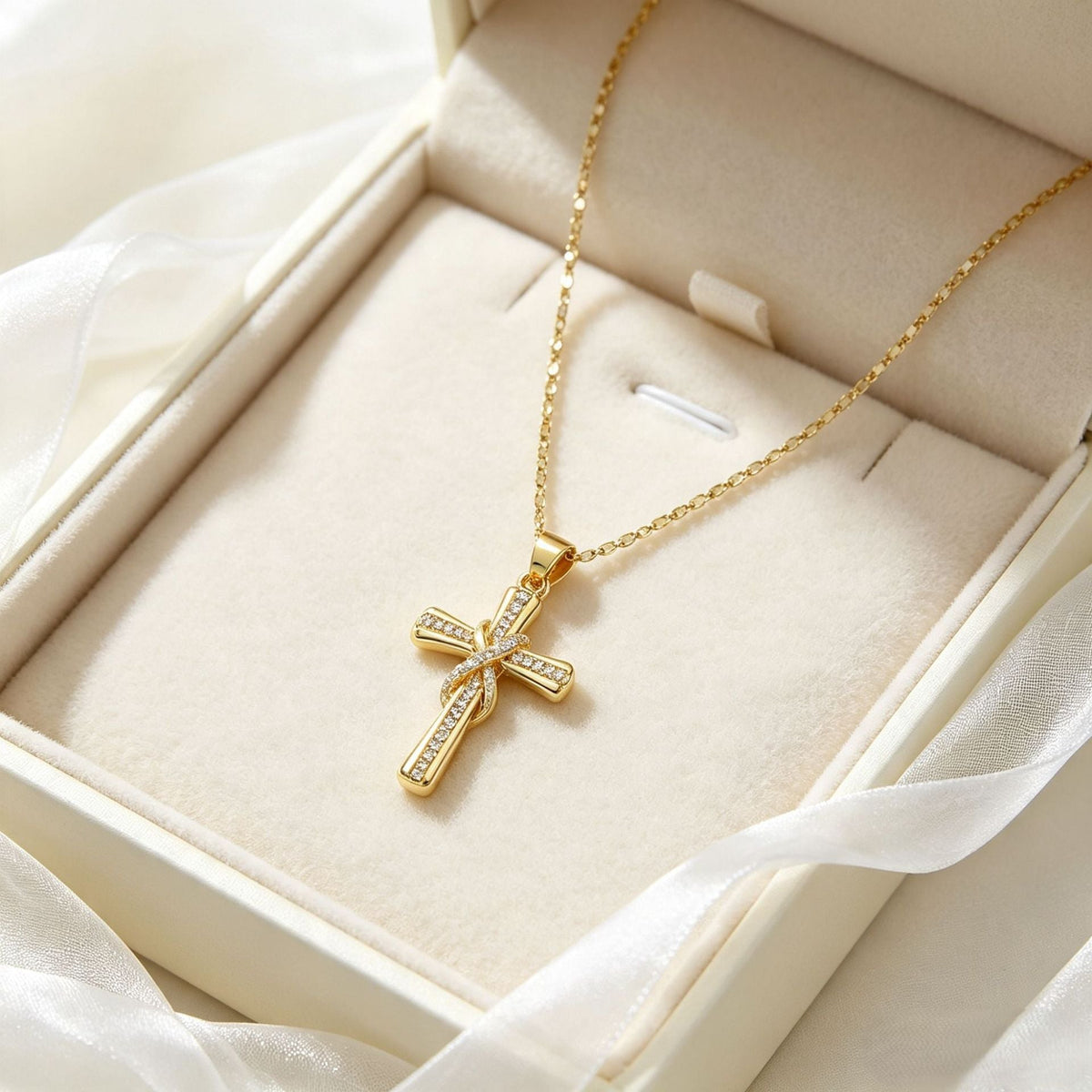 Infinity Cross Necklace - Carlotta