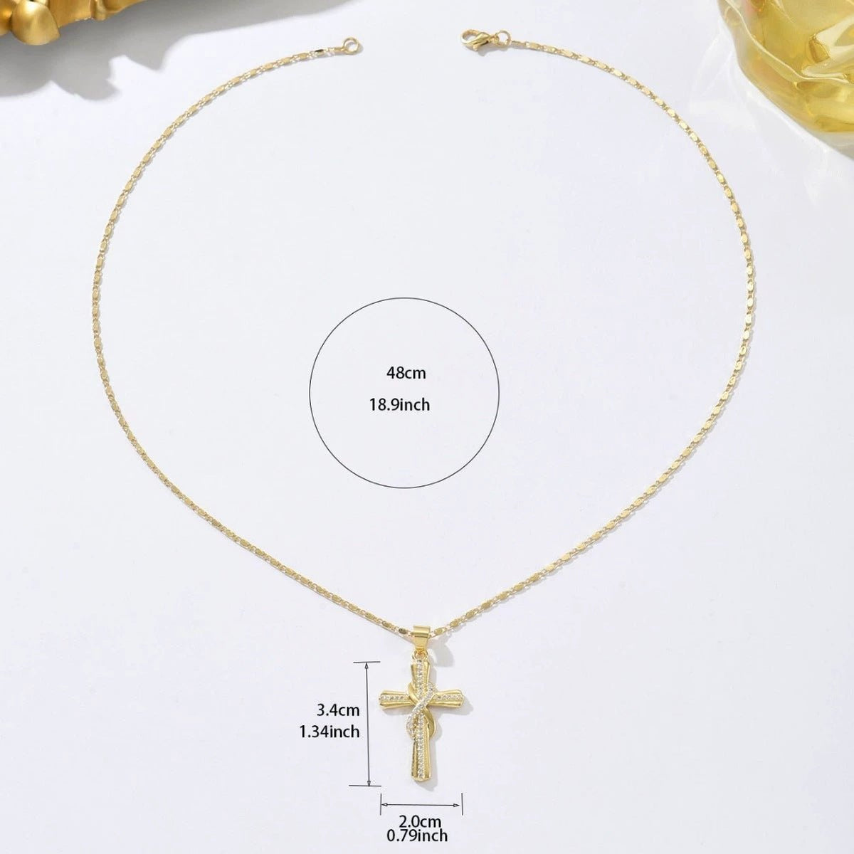 Infinity Cross Necklace - Carlotta