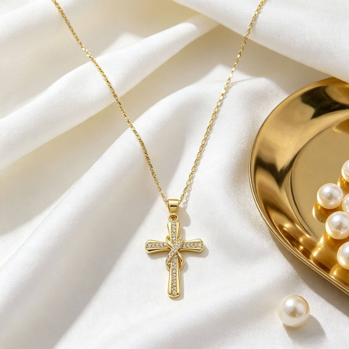 Infinity Cross Necklace - Carlotta