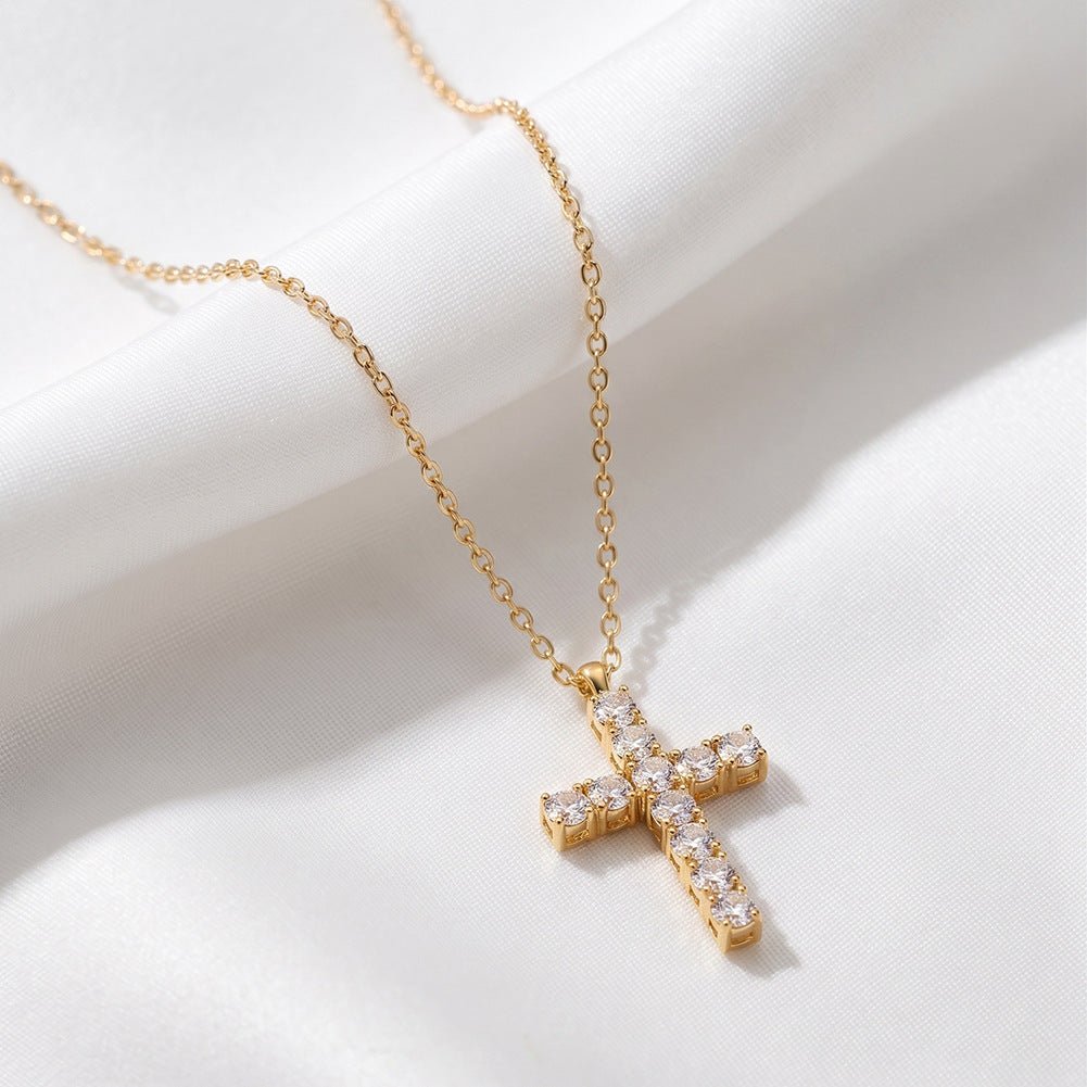 Radiant Cross Necklace - Carlotta
