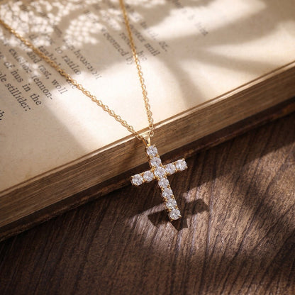 Radiant Cross Necklace - Carlotta