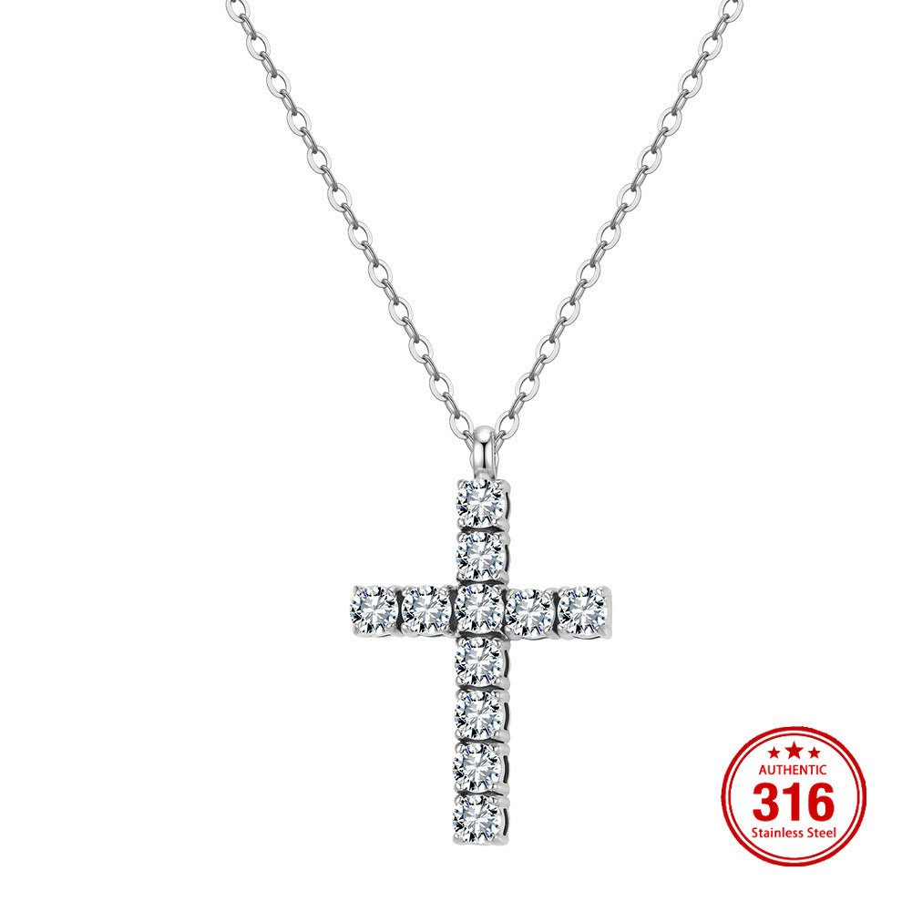 Radiant Cross Necklace - Carlotta